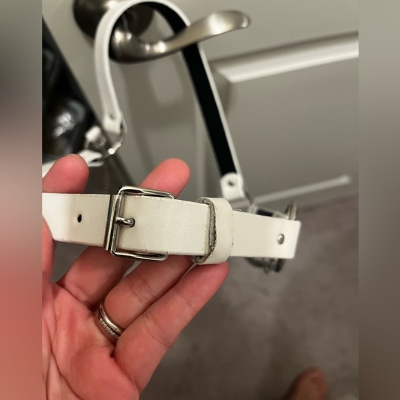 Hot Topic belt white silver chain size 32 bondage - Picture 9 of 14